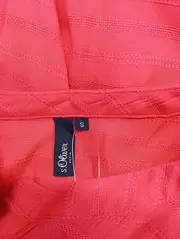 Vorschaubild 3 von Hemdbluse Damen Gr. 36;S Rot Casual Langarm Strukturmuster