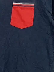 Vorschaubild 3 von Herren T-Shirt Gr. 48/M mit Brusttasche Blau Casual