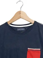 Vorschaubild 2 von Herren T-Shirt Gr. 48/M mit Brusttasche Blau Casual