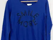 Vorschaubild 3 von Damen Pullover SMILE MORE Blau Gr. 38/M Langarm