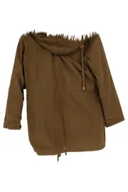Vorschaubild 2 von Damen Winterjacke Gr. 32/XS Braun Casual Parka Fellkapuze