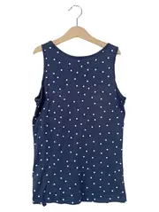 Vorschaubild 2 von Damen Top Gr. 36/S Blau Punkte Casual Sportlich Baumwolle