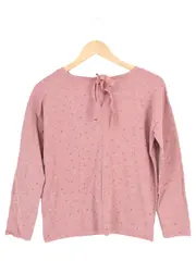 Vorschaubild 2 von Damen Pullover Rosa Sterne Langarm Gr. 36/S Freizeit Viskose