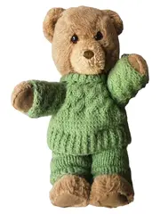 Vorschaubild 1 von Teddybär Kuscheltier Baby Zopfstrickmuster Braun 29cm