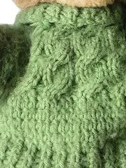 Vorschaubild 4 von Teddybär Kuscheltier Baby Zopfstrickmuster Braun 29cm