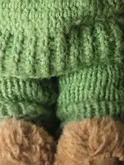 Vorschaubild 5 von Teddybär Kuscheltier Baby Zopfstrickmuster Braun 29cm
