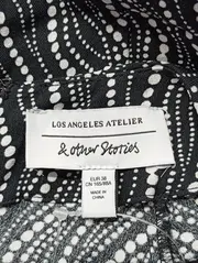 Vorschaubild 3 von & OTHER STORIES Damen Freizeitkleid Gr. 38/M Schwarz Vintage Elegant Rüschen