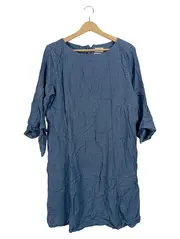 Vorschaubild 1 von Damen Freizeitkleid Gr. 40/L Blau Casual Viskose