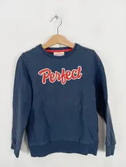 Vorschaubild 2 von Kinder Pullover Blau Gr. 128 (8) Schriftzug Perfect