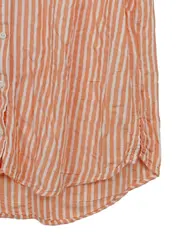 Vorschaubild 5 von Damen Bluse Gr. 40/L Orange Gestreift Ärmellos Viskose
