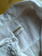 Vorschaubild 3 von Damen Hemdbluse Weiß Rüschen Langarm Gr. S 36 Baumwolle