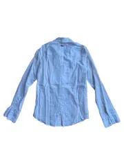 Vorschaubild 2 von Damen Hemdbluse Weiß Rüschen Langarm Gr. S 36 Baumwolle