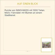 Vorschaubild 3 von Puzzle 1000 Teile Amsterdam Gracht Fahrräder Blumen