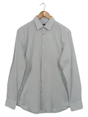 Vorschaubild 1 von Business Hemd Herren Gr. 40/M Weiß Gepunktet Slim Fit Langarm