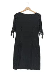 Vorschaubild 2 von Etuikleid Damen Gr. 36/S Schwarz Elegant Strukturmuster Business