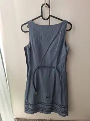 Vorschaubild 2 von Damen Freizeitkleid Gr. 0 Blau Baumwolle Casual