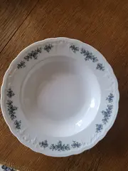 Vorschaubild 2 von Suppenteller Julia Weiß Klassisch Blumen Porzellan