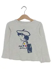 Vorschaubild 1 von Mädchen Langarmshirt Beige Gr. 110 mit Motiv Casual