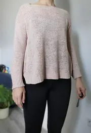 Vorschaubild 4 von Damen Pullover Strickpullover Beige Gr. L Lochmuster Baumwolle