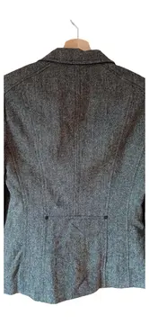 Vorschaubild 2 von Blazer Damen Grau Meliert Klassisch Business Gr. 36 Polyester Wolle