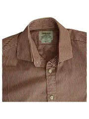 Vorschaubild 4 von Business Hemd Herren Rot Gestreift Langarm Baumwolle Gr. 36 S