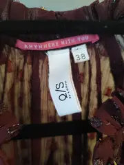 Vorschaubild 6 von Damen Bluse Rot 38 M mit Rüschen Langarm Punkte