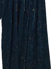 Vorschaubild 3 von Abendkleid Maxikleid Blumenmuster Petrol Gr. S Elegant Langarm