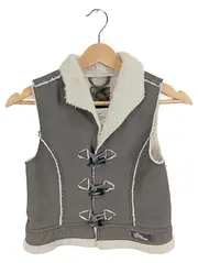 Vorschaubild 5 von Kinder Fellweste Gr. 128 Grau Kunstpelz Freizeit Casual