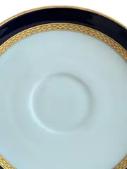 Vorschaubild 4 von Unterteller Porzellan Blau Geometrisch 14cm Elegant