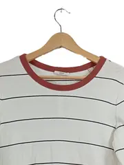 Vorschaubild 3 von Damen Langarmshirt Gestreift Weiß Schwarz Gr. L Casual