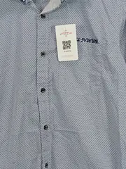 Vorschaubild 2 von Herren Business Hemd Gr. 48/M Blau Geometrisch Langarm