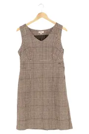 Vorschaubild 1 von Etuikleid Damen Gr. 40 Mehrfarbig Kariert Business Elegant V-Ausschnitt