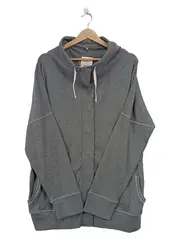 Vorschaubild 1 von Damen Sweatjacke Grau Gr. 40/L Casual Baumwolle Reißverschluss