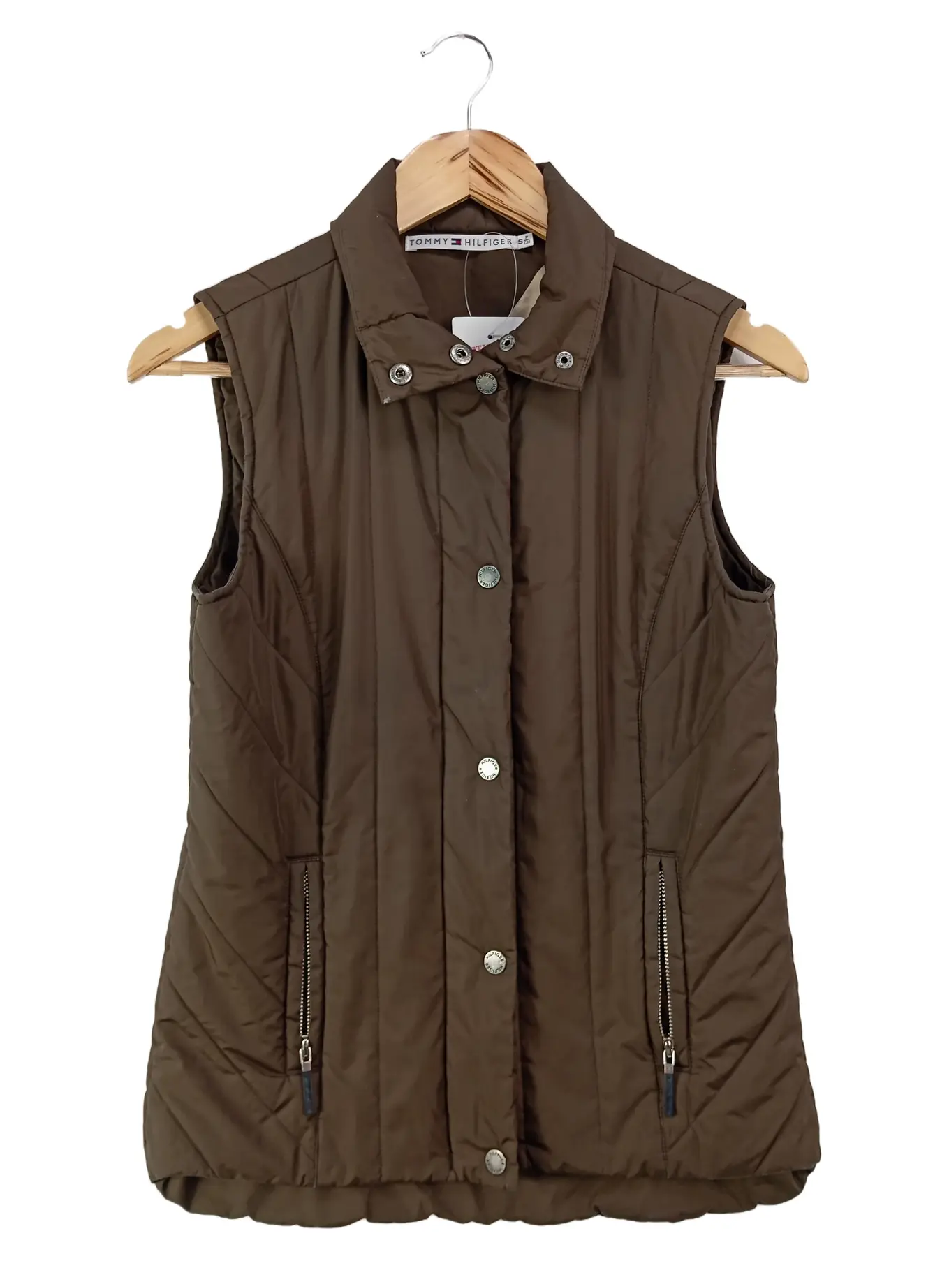 TOMMY HILFIGER Damen Steppweste Gr. 36/S Braun Casual Outdoor Weste