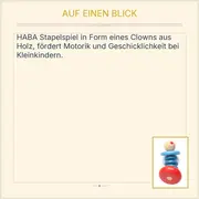 Vorschaubild 6 von Stapelspiel Clown Holz Mehrfarbig Motorikspielzeug Kinder ab 12 Monate