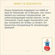 Vorschaubild 7 von Stapelspiel Clown Holz Mehrfarbig Motorikspielzeug Kinder ab 12 Monate