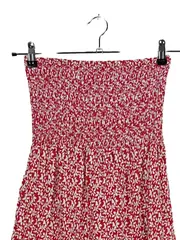 Vorschaubild 2 von Damen Sommerkleid Gr. 40/L Rot Blumenmuster Feminin