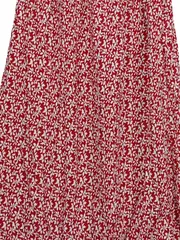 Vorschaubild 3 von Damen Sommerkleid Gr. 40/L Rot Blumenmuster Feminin