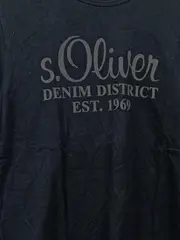 Vorschaubild 2 von Herren T-Shirt Schwarz Gr. M Casual Baumwolle Logo