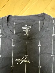 Vorschaubild 2 von Herren T-Shirt Curved Hem Tee Gr. S Schwarz Streifenmuster