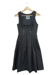 Vorschaubild 1 von Dirndl Trachtenkleid Damen Gr. 34 Schwarz Rüschen