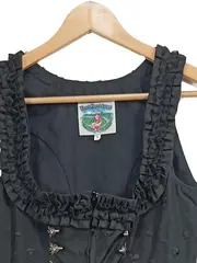 Vorschaubild 3 von Dirndl Trachtenkleid Damen Gr. 34 Schwarz Rüschen