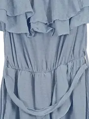 Vorschaubild 2 von Damen Sommerkleid Rüschen Off-Shoulder Blau Gr. 34