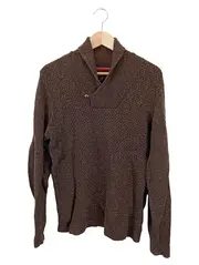 Vorschaubild 1 von Herren Pullover Gr. 48/M Braun Klassisch Baumwolle Wolle