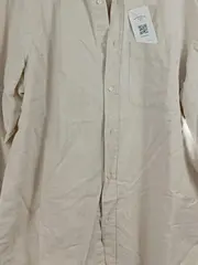 Vorschaubild 3 von Herren Business Hemd Langarm Button-Down Beige Leinen Gr. L