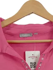 Vorschaubild 2 von Damen Poloshirt Gr. 50 Pink Kurzarm Strasssteine Casual