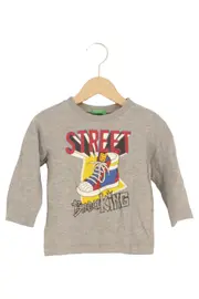 Vorschaubild 1 von Kinder Pullover Gr. 80 Grau Streetwear Schriftzug