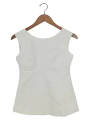Vorschaubild 1 von Damen T-Shirt Oberteil Gr. S Weiß Modern Strukturmuster