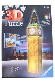 Vorschaubild 1 von 3D Puzzle Night Edition Big Ben London 216 Teile LED Farbwechsel