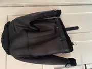 Vorschaubild 2 von Damen Lederjacke Lammfell-Optik Schwarz Gr. 34/XS